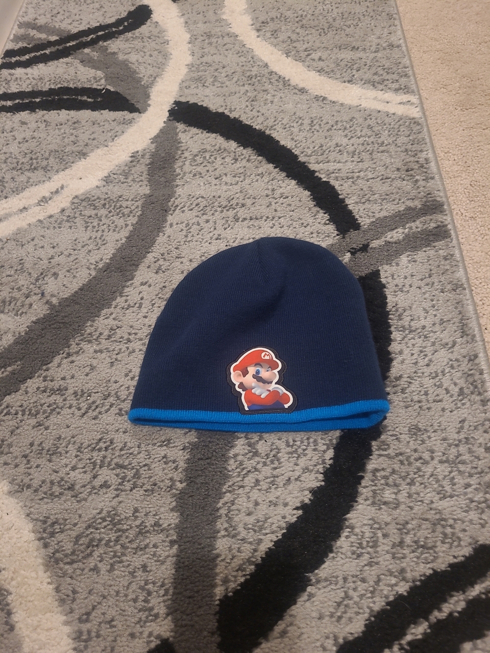 Super Mario Skully Knit Hat Character Nintendo RN#14750 One Size